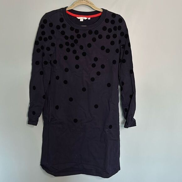 Boden Sweatshirt Dress Polka Dot Pocket - Picture 2 of 8